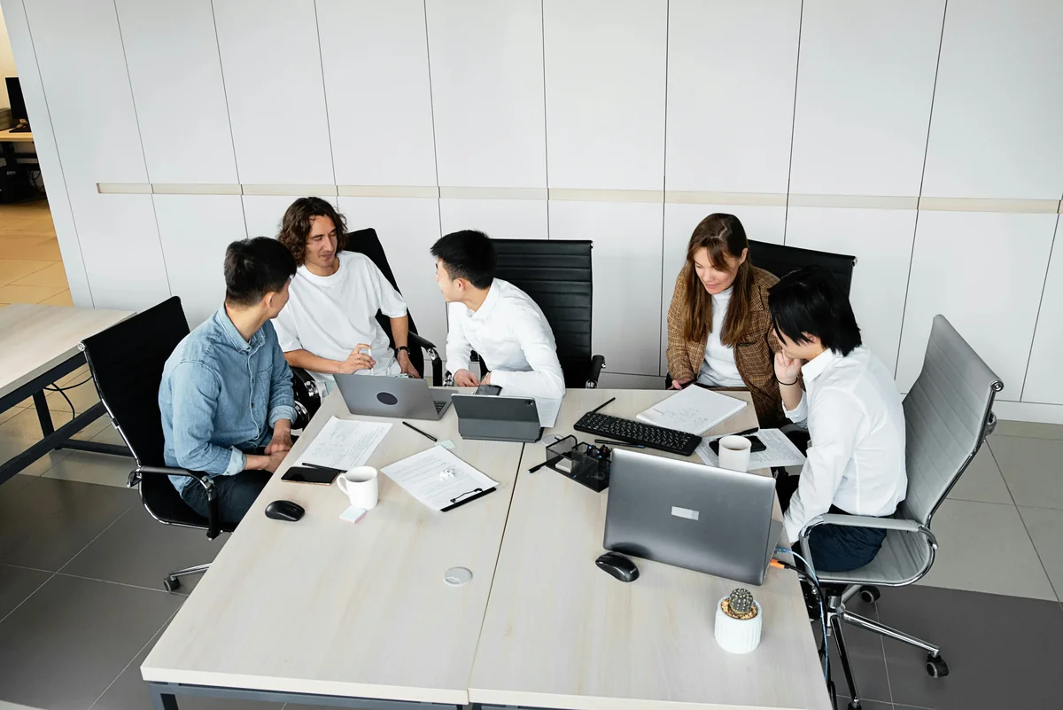 Professional cloud engineers collaborating